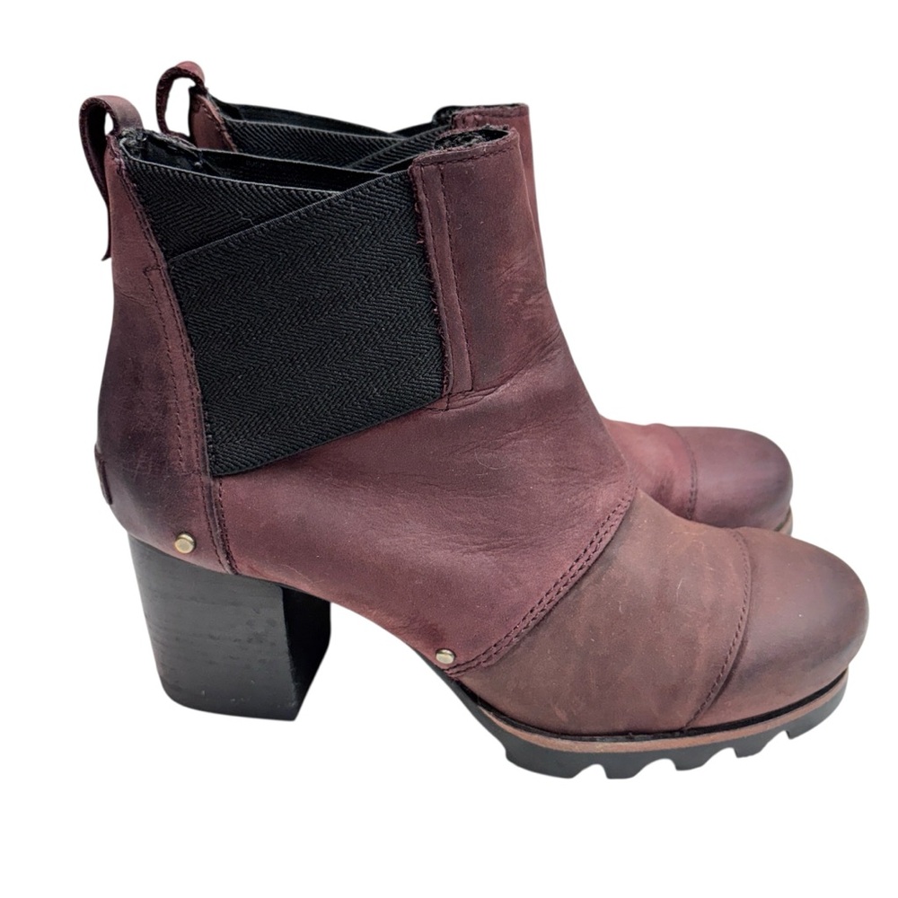 Sorel Addington Burgundy Maroon Boot Women's Size 7